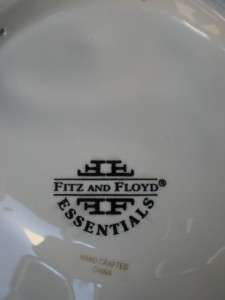 Fitz and Floyd Essentials Canape Plates Santa Claus and Snowman 