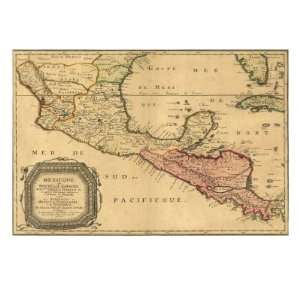 1656 Map of Central America and Mexico, Showing Many Modern Place 
