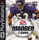 MADDEN NFL 2005   Sony Playstation Game PS1 PS2 PS3 Black Label 