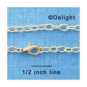   F1245 tlf   8 Small Chain Gold Plated Charm Bracelet
