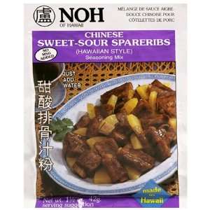 NOH Chinese Sweet & Sour Spareribs, 1.5 Ounce Packet, (Pack of 12 
