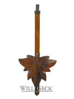 Black Forest Cuckoo Clock Pendulum Maple Leaf large NEW  