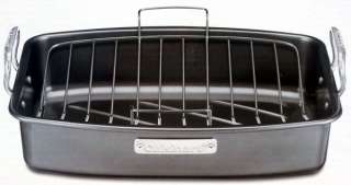 New Cuisinart 17 x13 Non Stick Roasting Pan with Removable Rack 