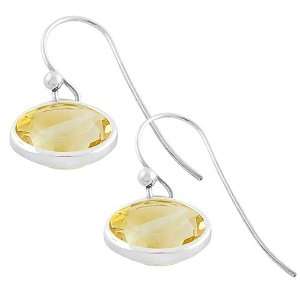   Faceted Citrine 925 Sterling Silver Glamorous Dangle Earrings Jewelry