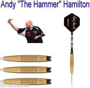 andy hamilton darts. gold darts. the hammers darts. 23g  