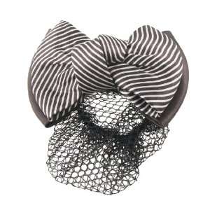  Rosallini Headdress Coffee Color Stripe Bowtie Decor Black 