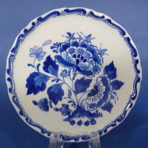 d747a Handpainted 4½ DELFT COASTER PORCELEIJNE FLES  