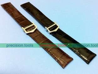 pcs Leather Deployment Buckle 20mm Watch Band Black / Brown Oyster 