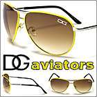 dg fashion aviator sunglasses men women design yellow 