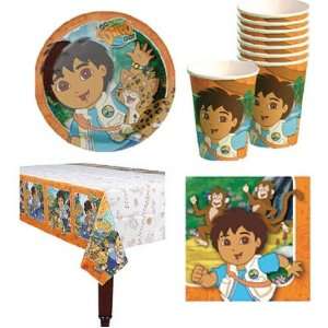  Go Diego, Go Birthday Party Supplies Pack for 16 Guests 