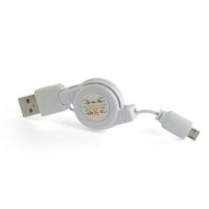    Retractable white data cable for the LG Connect 4G 