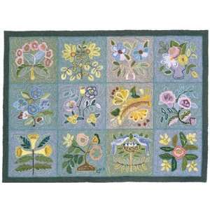 Claires Cottage I hand hooked floral area rug