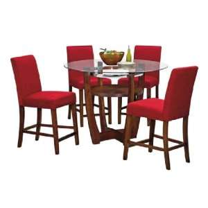  Alcove Red 5 PC Counter Height Dinette