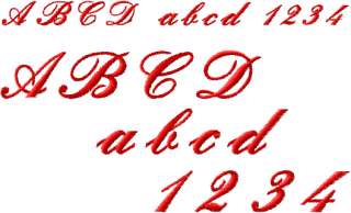 Miniature Script Machine Embroidery Designs 4x4 hoop in 2 Sizes 0.5 