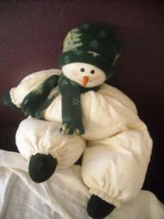 Primitive country fleece snowman BIG doll decoration 2 or 24 snow 