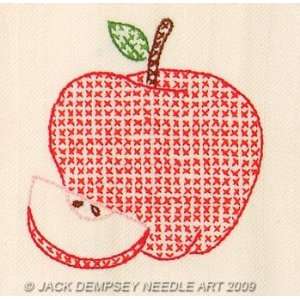   Cream Herringbone Kitchen Towel Pair Apples Arts, Crafts & Sewing