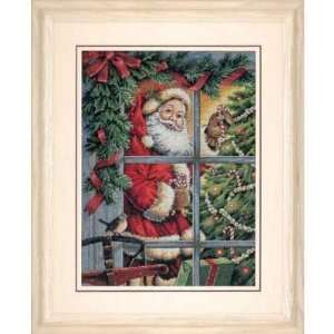  Candy Cane Santa, Cross Stitch from Dimensions Arts 