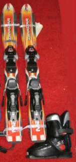 Kids Ski package set up Dynastar max skis bindings boots poles used 80 