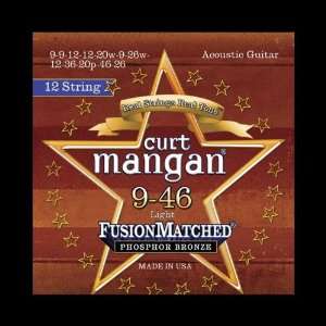 Curt Mangan Fusion Matched Phosphor Bronze 12 String Acoustic Strings 