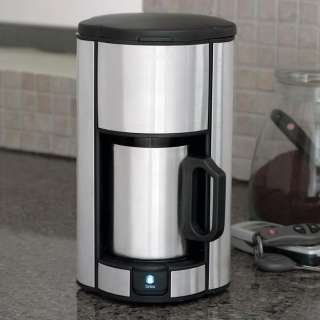 Brookstones single cup coffee maker brews the perfect cup—in just 