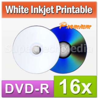 100 PK White Inkjet HUB Printable DVD R 16x Blank Disc  