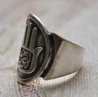 Handcrafted Middle Eastern Islamic Arabic sterling Silver Ring  Hand 