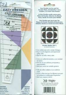 New EZ Quilting # 8829306 Easy Dresden Tool 1 to 8 Quilt Ruler 