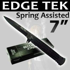 2pc Edge Tek Spring Assisted Knife SET Tactical Pocket Knives 