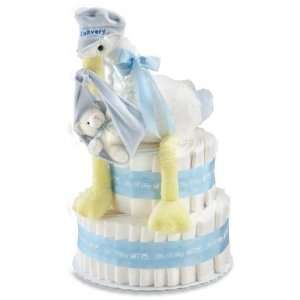   Diaper Cake New Baby Gift Basket Baby Shower Centerpiece by Peachtree