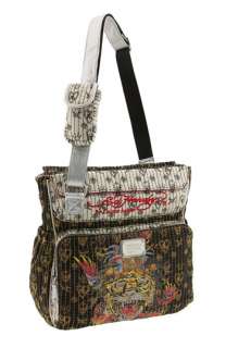 Ed Hardy Printed Messenger Diaper Bag  