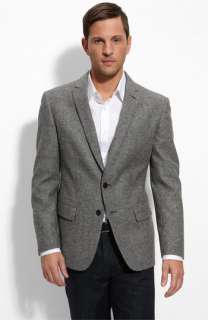 John Varvatos Star USA Moda 2 Grey Tweed Wool Blend Blazer 