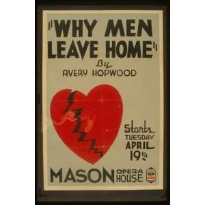    WPA Poster Why men leave home by Avery Hopwood