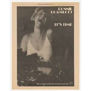  1975 Bonnie Bramlett Its Time Album Promo Photo Print Ad 