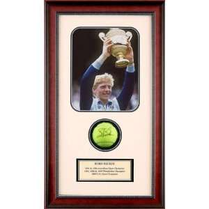 Boris Becker Autographed Tennis Ball Shadowbox