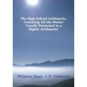   in a Higher Arithmetic . J. P . Cameron Philotus Dean Books