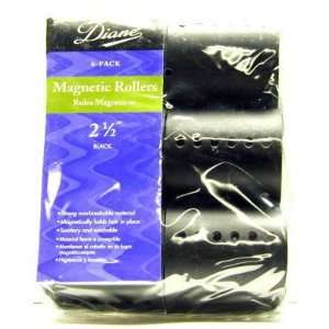  Diane Rollers Magnet 2 1/2 Black (6 Pieces) (Pack of 12 