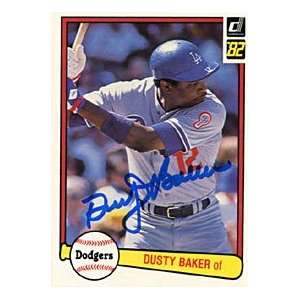 Dusty Baker Autographed / Signed 1984 Donruss No.226 Los Angeles 