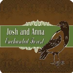  Enchanted Forest Bird Personalized Coasters   Qty 100 