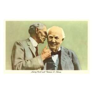Henry Ford and Thomas Edison Premium Poster Print, 18x12