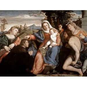  Sacre Conversazione by Jacopo il Vecchio Palma. Size 10.00 