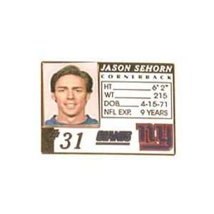    NFL Pin   New York Giants Jason Sehorn Pin