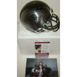 Jerry Rice Signed PEWTER Mini Helmet JSA 49ERS