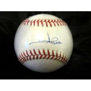 Jim Abbott Autographed Ball   angels Official American League W coa 