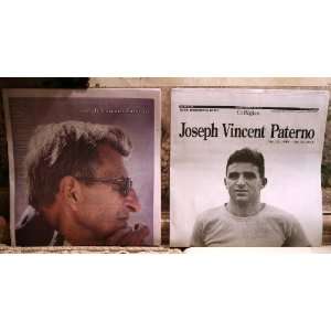 Joe Paterno Memorial CDT & Collegian Newspapers   PSU Penn State   Joe 