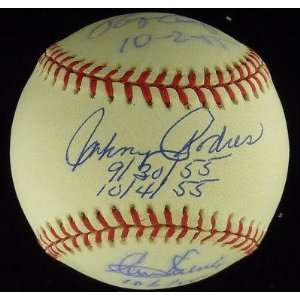 Johnny Podres Signed Baseball   55 Roger Craig Clem Labine JSA COA 