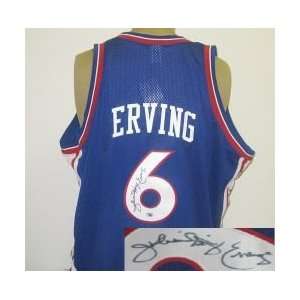 Julius Erving Autographed Jersey   Dr J Mitchell & Ness Sixers