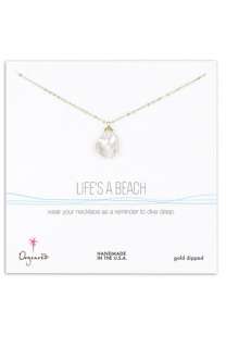 Dogeared Lifes a Beach Keshi Pearl Pendant Necklace  
