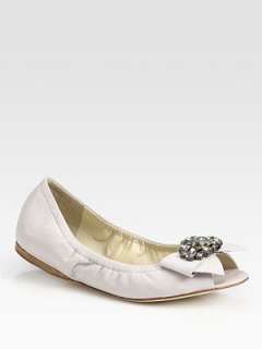 Vera Wang Lavender Label   Lucie Embellished Peep Toe Ballet Flats 
