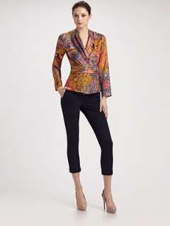 Etro   Printed Wrap Blouse    