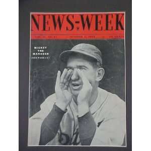 Mickey Cochrane Detroit Tigers Manager October 6 1934 Newsweek 